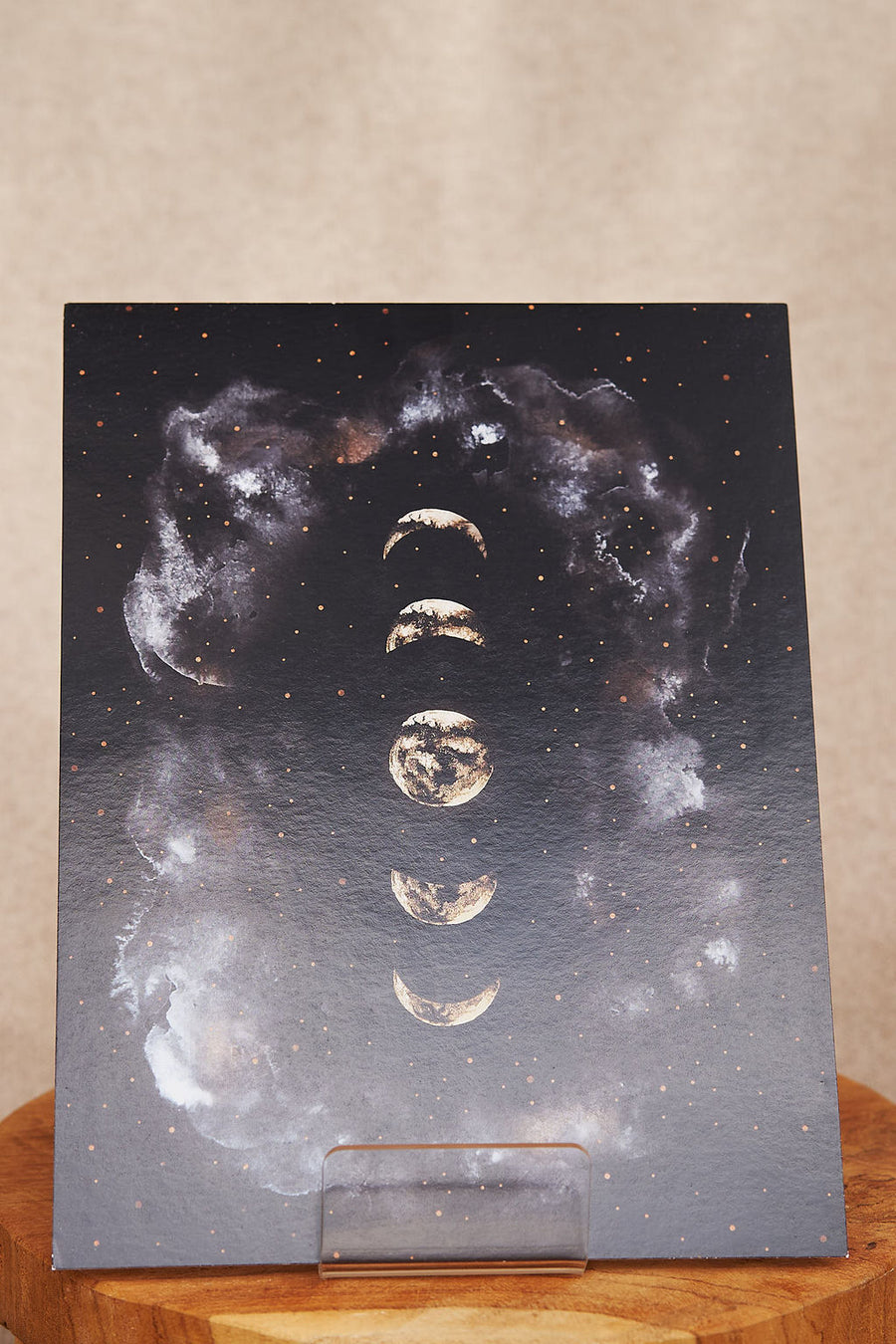 Affiche Moon phases and clouds - celestial print, moyen 15x20cm