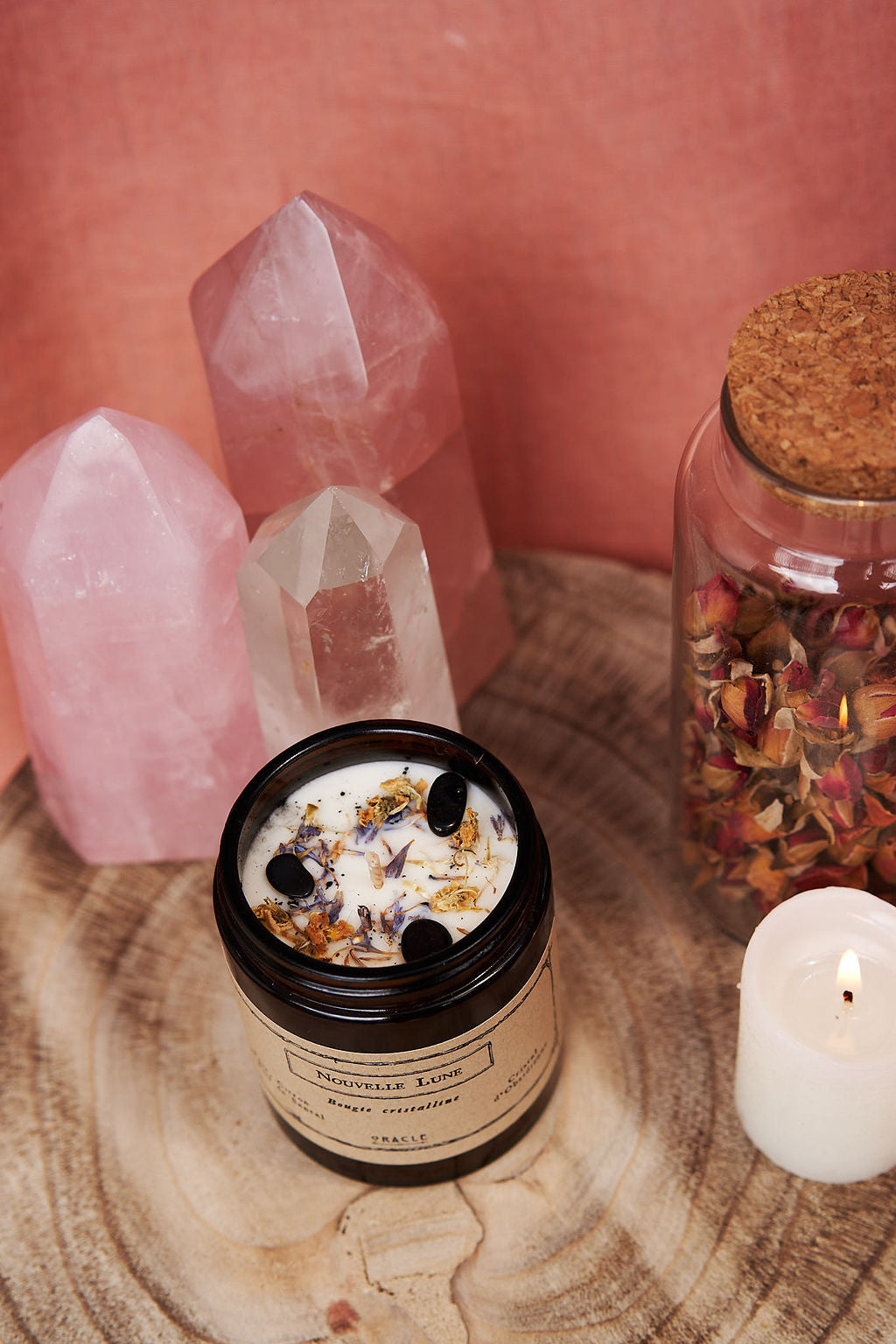 Atelier Oracle - Bougie cristalline Nouvelle lune - Gd format -