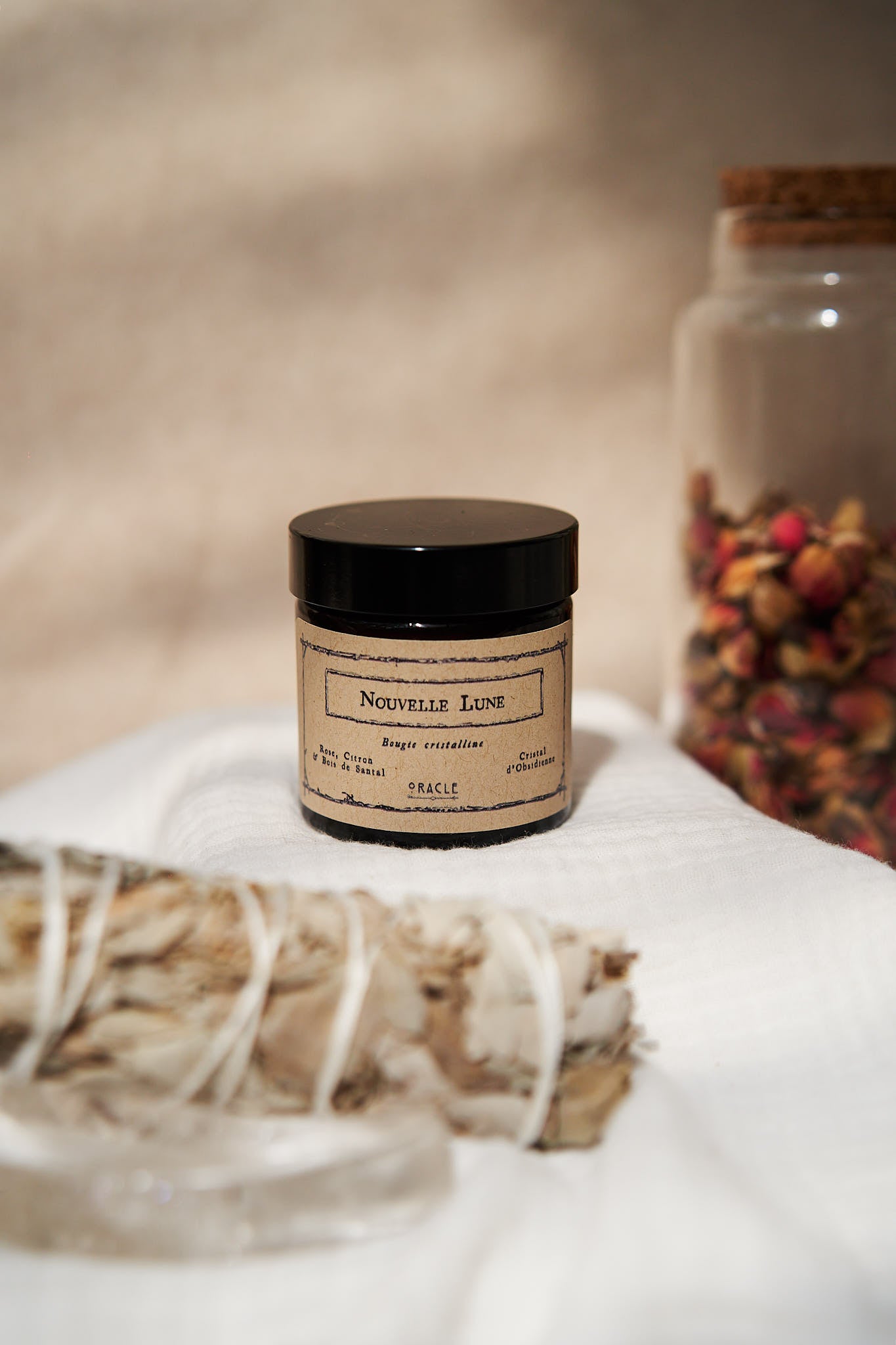 Atelier Oracle - Bougie Cristalline Nouvelle lune - Petit format -